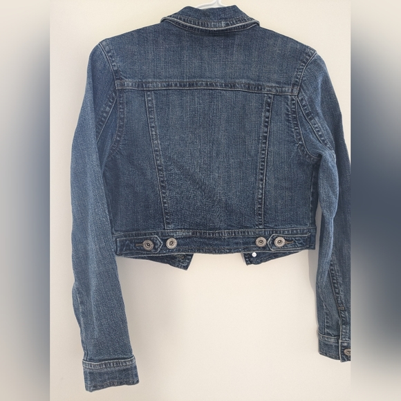 Vintage Blue Denim Cropped Jacket Size XS - Picture 3 of 7